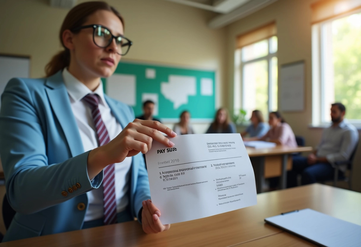 fiche de paie  enseignement