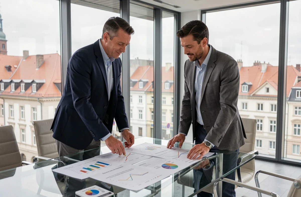 L'équipe de l'agence Next dans une salle de réunion moderne avec des stratégies SEO affichées