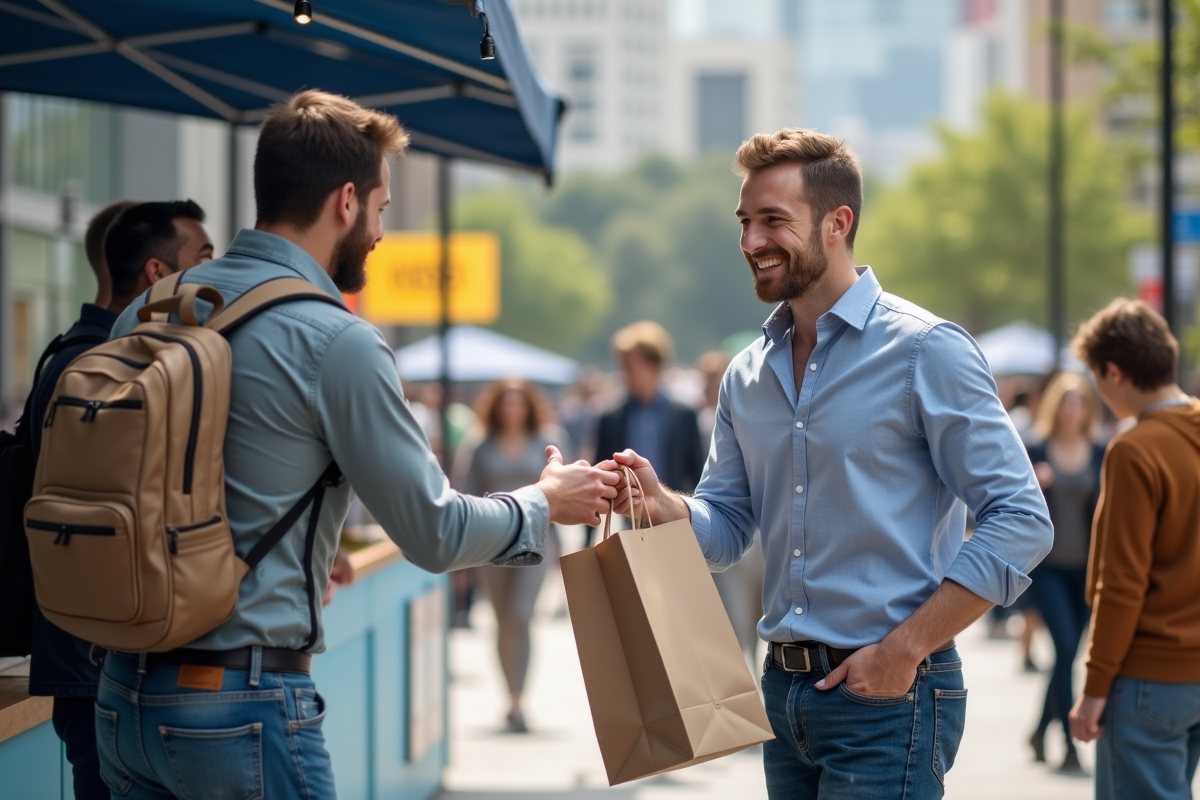 Homme recevant un prix lors d