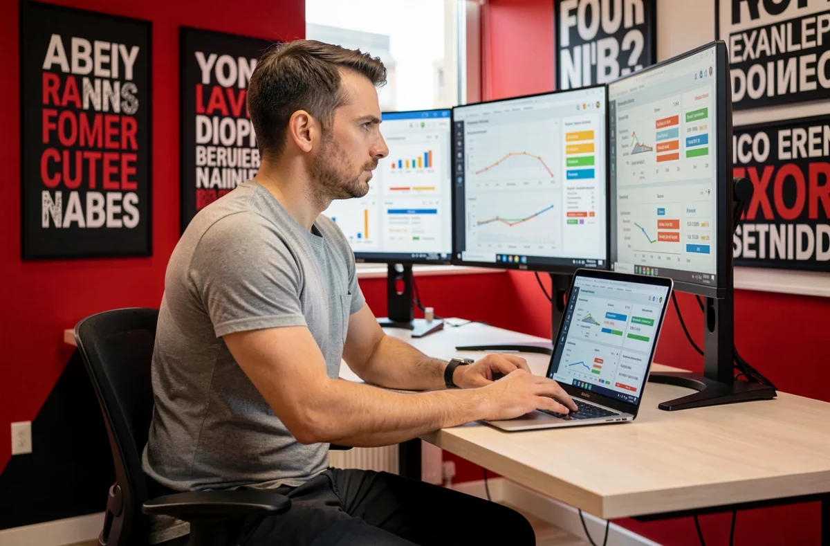 Stratège de Splitfire analysant des données de conversion et de tests A/B sur plusieurs écrans